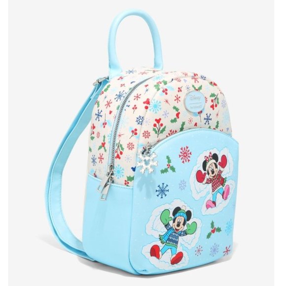 Mickey Minnie Mouse Snow Angels Backpack  NWT - Picture 2 of 4